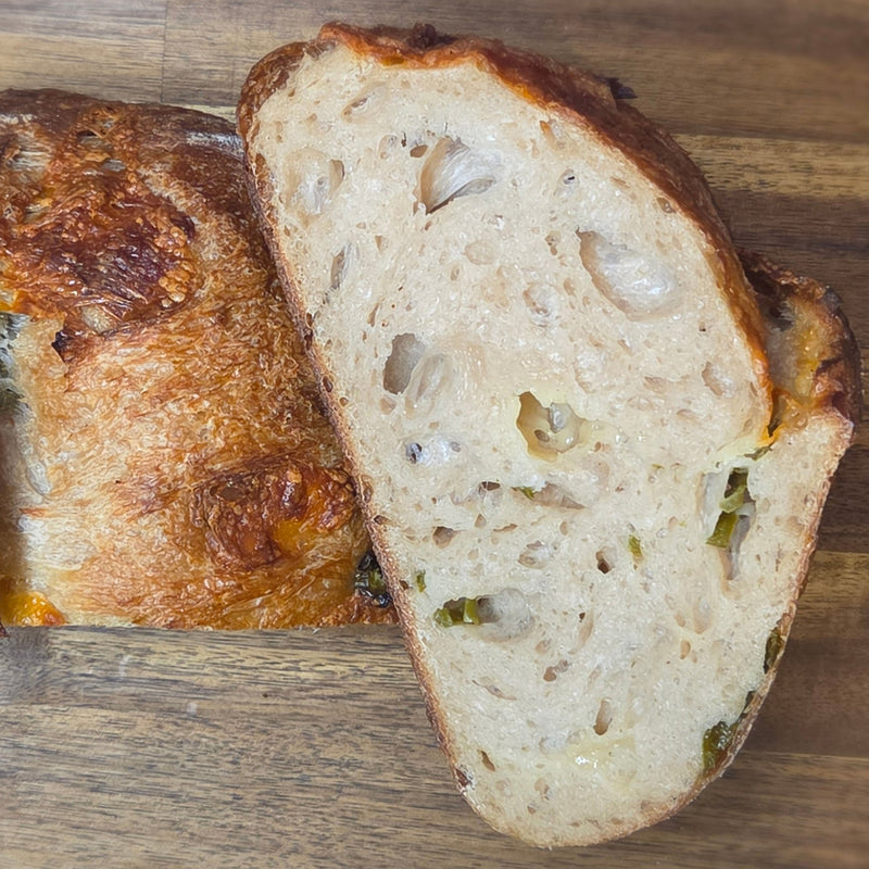 Bella Sourdough Jalapeno and Cheddar loaf