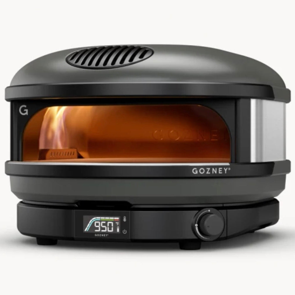 Black Gozney oven on a white background